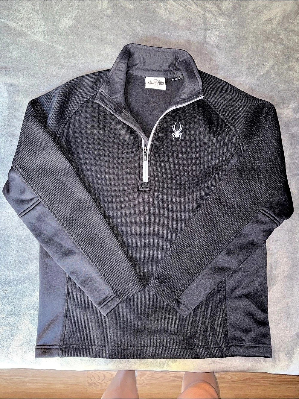 Spyder Constant 1/4 Zip Sweater Black Quarter-Zip Pullover